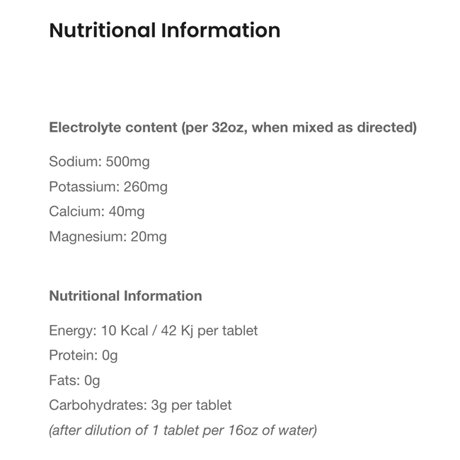 Precision Fuel and Hydration Electrolyte Tablets - 500