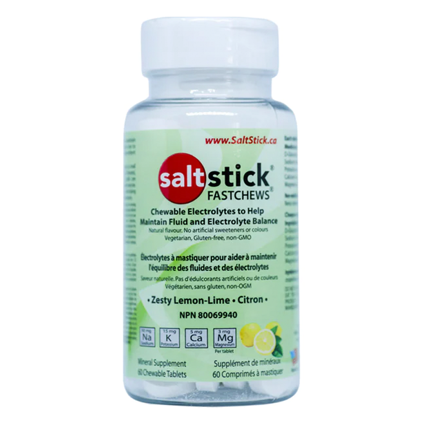 SaltStick Fastchews Lemon-Lime 60 Count Bottle