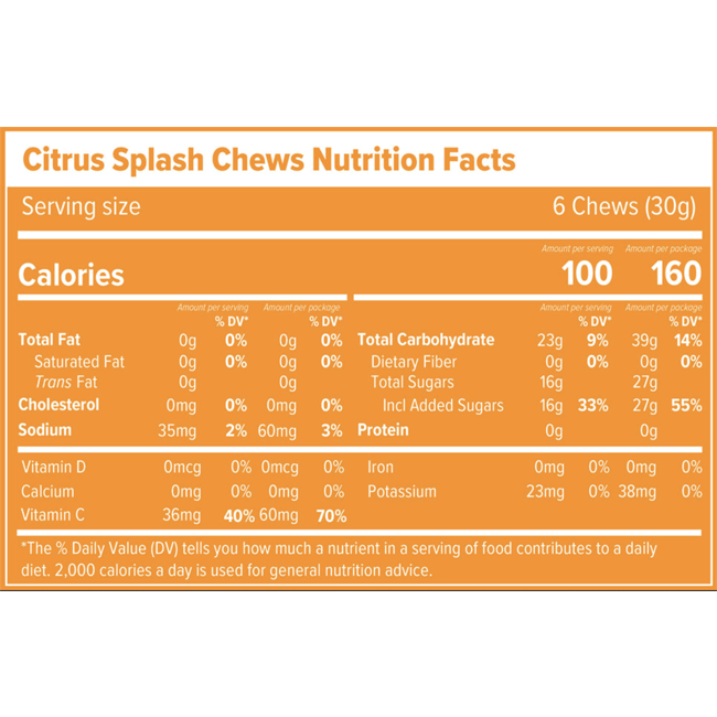 Honey Stinger Chews - Citrus Splash