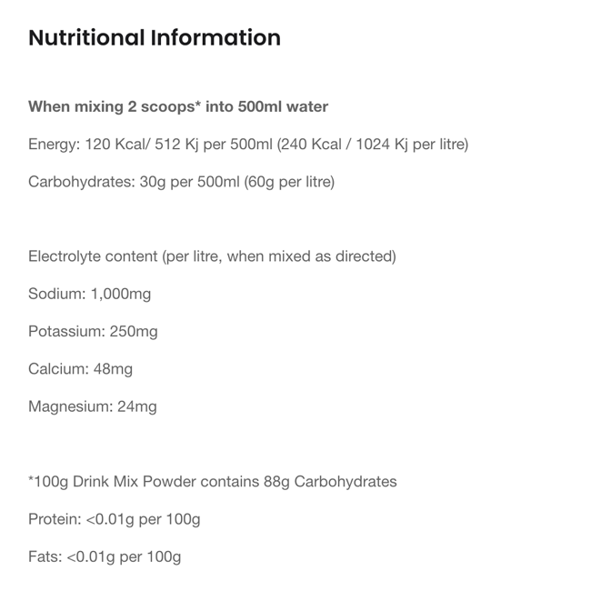 Precision Fuel and Hydration Carb and Electrolyte Drink Mix