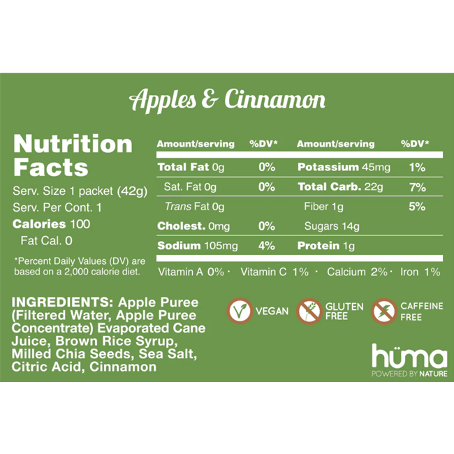 Huma Apples & Cinnamon Chia Gel