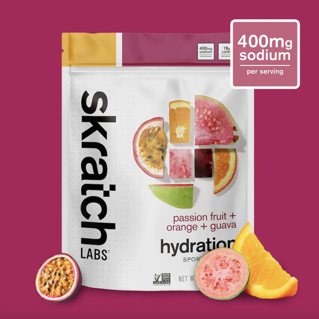 Skratch Sport Hydration Mix 20 Servings (440g) - Passion Fruit + Orange + Guava