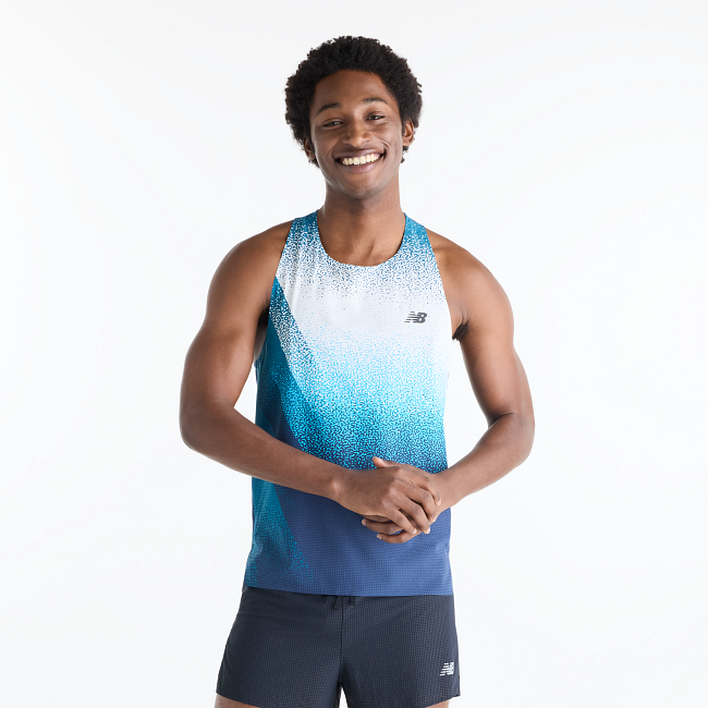 New Balance Men's Race Day Ultra Light Printed Singlet