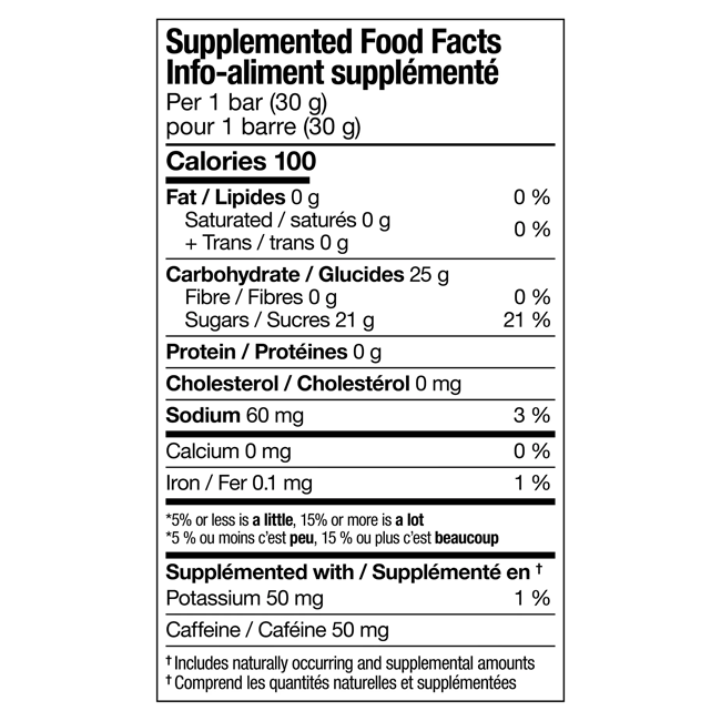Xact Energy Performance Bar Lemon (Caffeine)