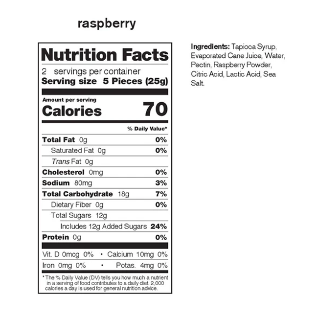 Skratch Fruit Chews 50g Raspberry