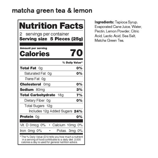Skratch Fruit Chews 50g Lemon and Green Tea